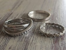 ❤️ Konvolut 3 Silberringe