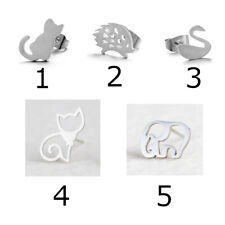 Ohrstecker Ohrringe Katzen Igel Schwan Elefant Edelstahl NEU