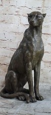 Barye Bronze Schwarz Panther Katze Gepard Löwe Skulptur Statue Figur Hot Guss