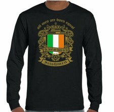 Irland T-Shirt St Patricks Day Men Are Born Equal Irisch Herren Flagge Rugby