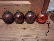 Weihnachtskugeln Christbaumkugeln groß Glas alt Sammler