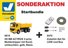 Viessmann 8015-1 CarMotion Startbundle MB ACTROS mit Zubehör-Set 8470