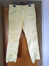 JACKY-O Damen Hose Caro Zitronen Gelb Seidenglanz W32 / EU40/42 wie NEU