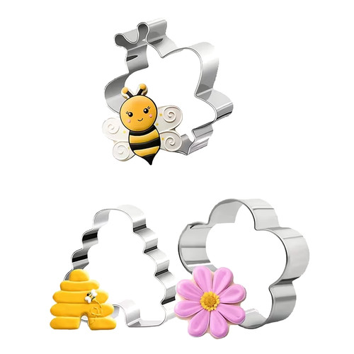 3er set biene - biene, bienenstock