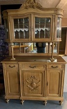 Jugendstil Buffet Schrank Eiche massiv alt antik Schnitzereien Holz