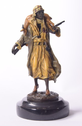 Bronzefigur araber jäger mit - araber,