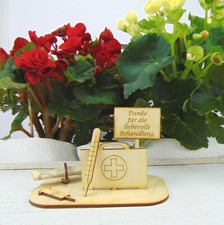 Krankenschwester Arzt Ärztin Pfleger Pflegerin Danke sagen Geschenk aus Holz
