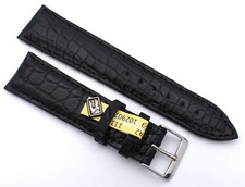 Uhrenarmband 22 mm /18 echt Alligator black made Germany Kroko feine Maserung