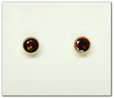 ECHT GOLD  *** 1 Paar Granat