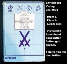 Buch Deutsche Porzellanmarken von 1708 bis Heute Außen gebraucht innen sauber.