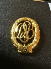 Deutsches Sportabzeichen, DSB, Gold 5 - Großabzeichen - Bundeswehr - selten