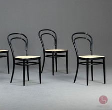 Thonet 214 Wiener Kaffeehausstuhl Bugholz Stuhl Schwarz Geflecht neu TOP