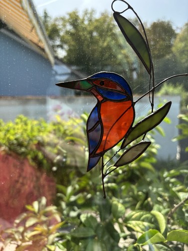 Tiffany glas eisvogel vogel - tiffany, glas,