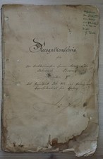 Recognitionsschein von 1874 des Gerichts Leisnig/Sachsen handgeschrieben+Siegel
