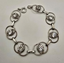 Vintage Bergkristall Armband aus Echt Silber 17 cm - 9 Gramm