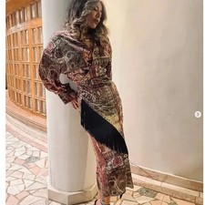 Zara Satin Ruched Midi Dress