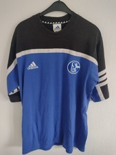 Vintage Retro Adidas FC Schalke 04 Trainingsshirt Aufwärmshirt Gr. L Gebraucht 
