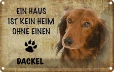Blechschild 12x18 cm Dackel