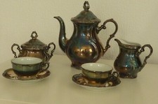 RW Rudolf Wächter Bavaria Feinsilber Mocca Service Feinsilber alt antik 9 Teilig