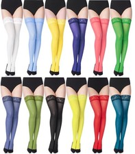 Damen halterlose Mikrofaser 40 DEN Strümpfe mit Spitze MS 791