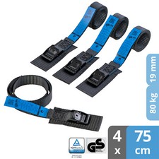 valonic ANT Spanngurte 4x 75cm TÜV/GS mit Klemmschloss für Fahrradrträger kurz