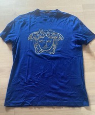 Versace Designer Luxus t-Shirt Nieten Gold Medusa Gr. M