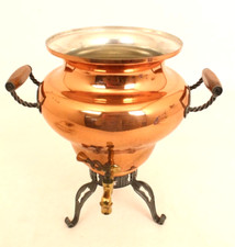 Samowar Teekessel Teetopf Kupferkessel Feuerzangenbowle Getränkespender Zapfhahn