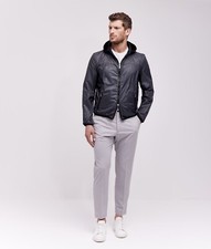 GIMO'S ITALIANA S.P.A. Wendejacke Lammnappaleder abnehmbare Kapuze Größe 50