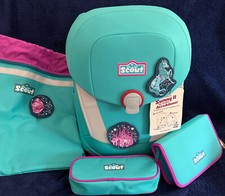 Neu Scout Sunny II Dreamworld 4-teilig  Schulranzen Set Türkis Einhorn Tornister