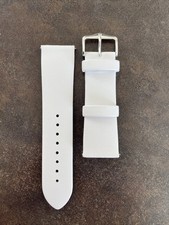 Hirsch Uhrenarmband Toronto 22mm Weiß Kalb