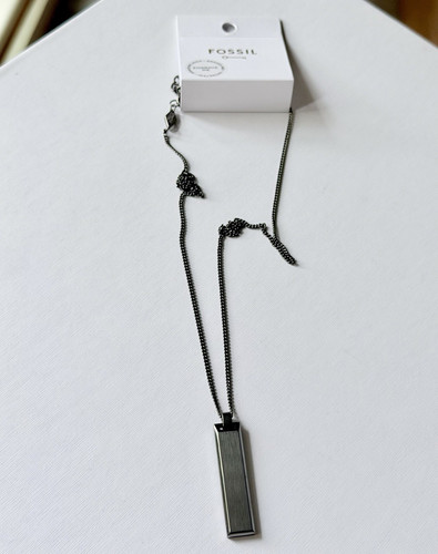 Fossil bar pendant necklace - bar,