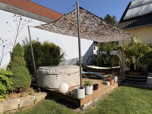 Tarnnetz sonnensegel 3x3m - 3x3m, in