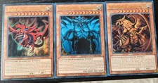 Yu-Gi-Oh Alle 3 Götterkarten Super Rare Limited Edition 