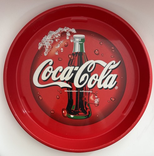 Coca cola tablett metall rund - tablett,