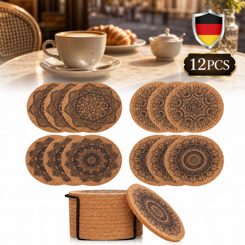 Korkuntersetzer teiliges - korkuntersetzer, 12-teiliges