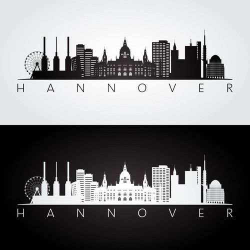 Wandbild hannover skyline und - hannover,