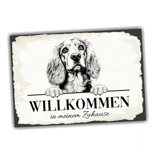 Hundeschild willkommen zuhause - hundeschild,