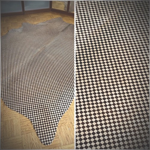 Designer vichy kuhfell teppich - kuhfell,