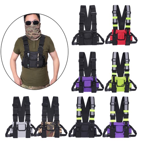 Weste running chest - running, bag