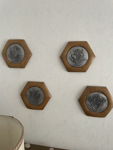 Zinn wandbilder set - zinn, 4