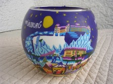 LEUCHTGLAS Windlicht / WÜRZBURG Würzburger Weihnachtsmarkt / Teelichthalter Glas