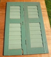 Klappbar 2 Flügel Fensterladen alt Shabby Vintage Deko Ausenmaß ca 116 x 78 cm 