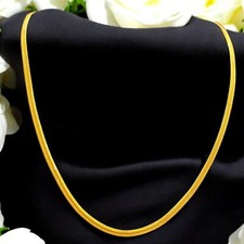 Classy Unisex Dubai Cross Road Kette Halskette 916 Gestempelt 22Karat Gelbgold