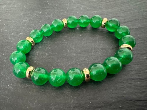Jade kugel strech armband - kugel,