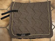 HKM SPORTS EQUIPMENT Dressur-Barock-Schabracke Sattelunterlage Kariert m. Kordel