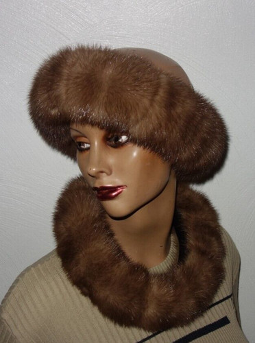Mink fur headband real - mink,