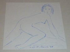 Kniender mädchenakt 1978 - kniender,