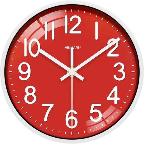 Moderne 20cm wanduhr rot glas - wanduhr,