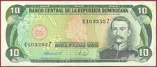 Dominikanische Republik/Dominican Republic 10 Pesos P-119c (1988)