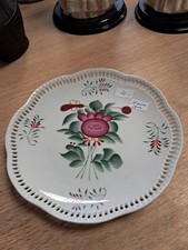 Ostfriesenrose Lochrandteller, August Warnecke, Sammeln, 21 cm Durchmesser 